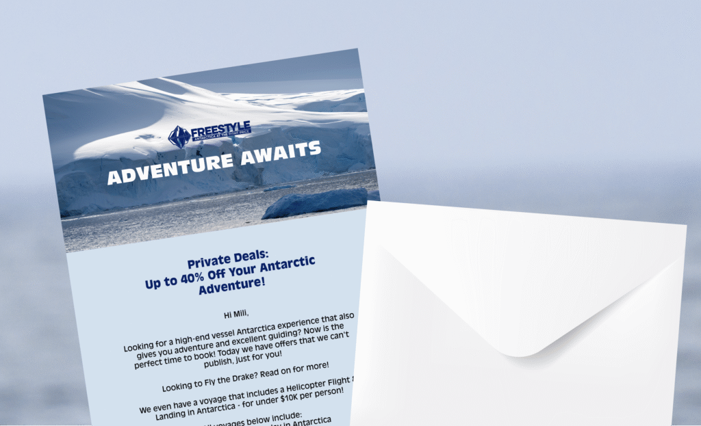 Adventure Awaits Private Deals 40% off on your Antarctic Adventure